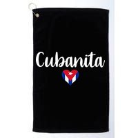 Cubanita Cuban Heart Cuba Flag Golf Towel