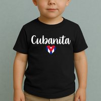 Cubanita Cuban Heart Cuba Flag Toddler T-Shirt
