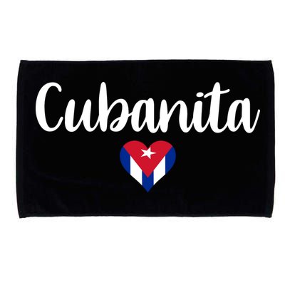 Cubanita Cuban Heart Cuba Flag Microfiber Hand Towel