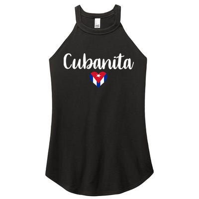 Cubanita Cuban Heart Cuba Flag Women's Perfect Tri Rocker Tank