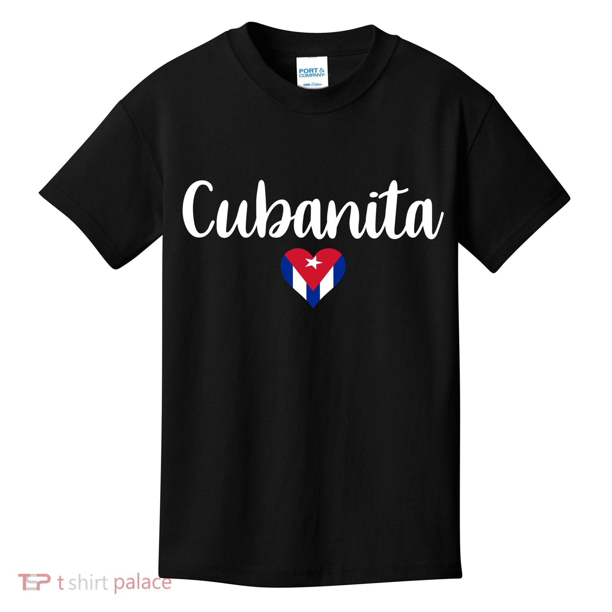 Cubanita Cuban Heart Cuba Flag Kids T-Shirt