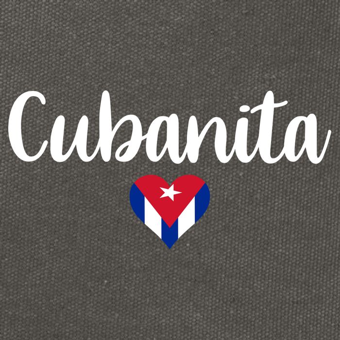 Cubanita Cuban Heart Cuba Flag Cotton Canvas Backpack