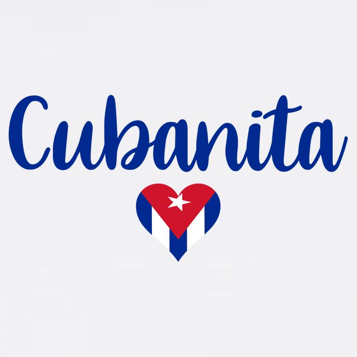 Cubanita Cuban Heart Cuba Flag Garment-Dyed Sweatshirt