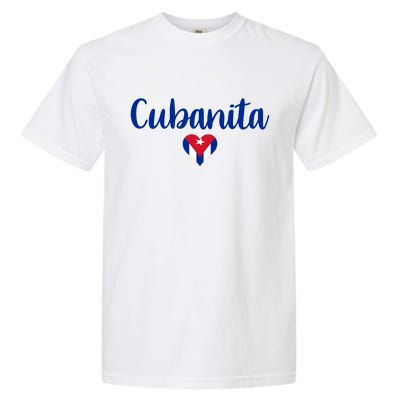 Cubanita Cuban Heart Cuba Flag Garment-Dyed Heavyweight T-Shirt