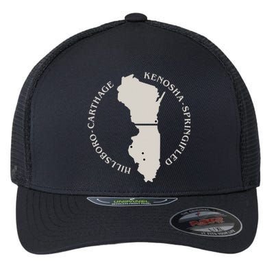 Carthage College Historic Campus Design Wisconsin & Illinois Flexfit Unipanel Trucker Cap