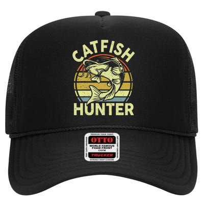 Catfishing Catfish Hunter  Gift Funny Fishing High Crown Mesh Back Trucker Hat