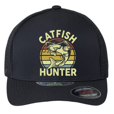 Catfishing Catfish Hunter  Gift Funny Fishing Flexfit Unipanel Trucker Cap