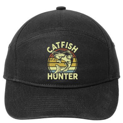 Catfishing Catfish Hunter  Gift Funny Fishing 7-Panel Snapback Hat