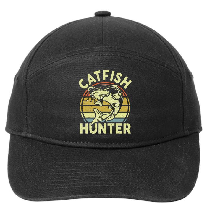 Catfishing Catfish Hunter  Gift Funny Fishing 7-Panel Snapback Hat