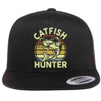 Catfishing Catfish Hunter  Gift Funny Fishing Flat Bill Trucker Hat