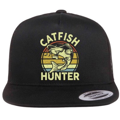 Catfishing Catfish Hunter  Gift Funny Fishing Flat Bill Trucker Hat