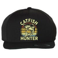 Catfishing Catfish Hunter  Gift Funny Fishing Wool Snapback Cap