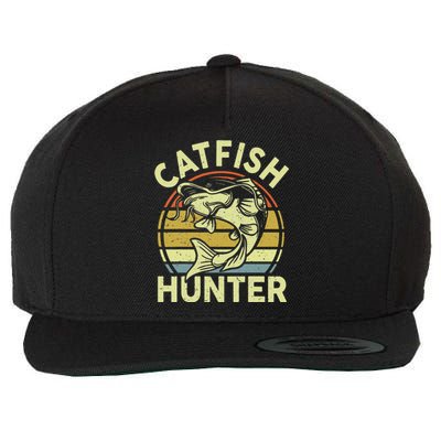 Catfishing Catfish Hunter  Gift Funny Fishing Wool Snapback Cap