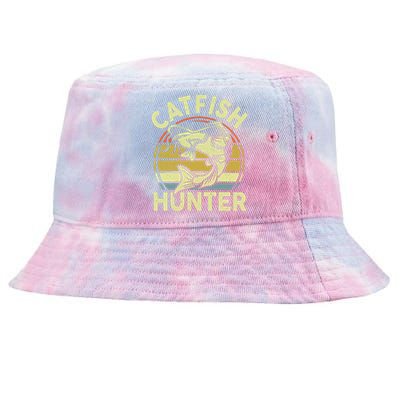 Catfishing Catfish Hunter  Gift Funny Fishing Tie-Dyed Bucket Hat