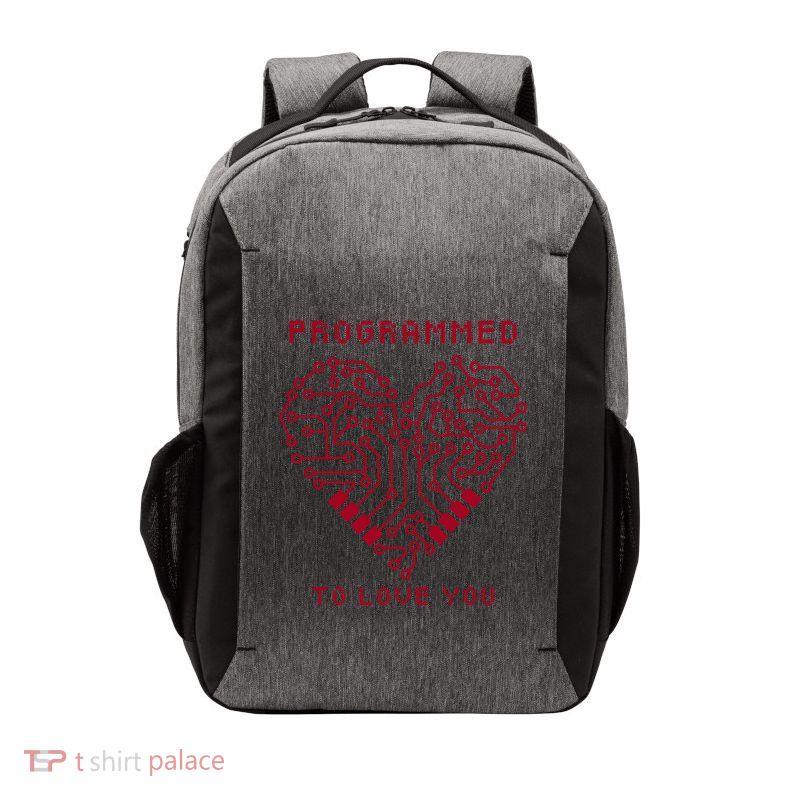 Computer Chip Heart Video Gamer For ValentineS Day Gift Vector Backpack
