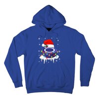 Cute Christmas Hockey Santa Hat Xmas Light Cool Gift Hoodie