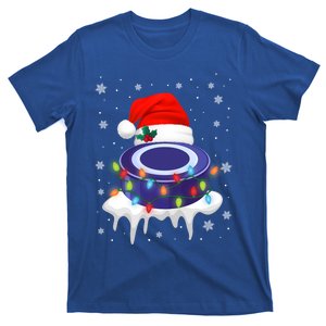 Cute Christmas Hockey Santa Hat Xmas Light Cool Gift T-Shirt