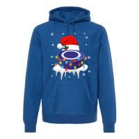 Cute Christmas Hockey Santa Hat Xmas Light Cool Gift Premium Hoodie