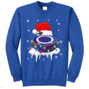 Cute Christmas Hockey Santa Hat Xmas Light Cool Gift Tall Sweatshirt