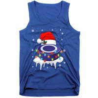 Cute Christmas Hockey Santa Hat Xmas Light Cool Gift Tank Top