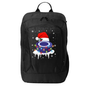 Cute Christmas Hockey Santa Hat Xmas Light Gift City Backpack