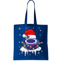 Cute Christmas Hockey Santa Hat Xmas Light Gift Tote Bag