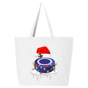 Cute Christmas Hockey Santa Hat Xmas Light Gift 25L Jumbo Tote