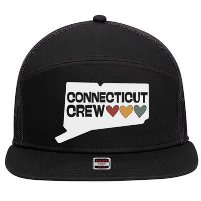 Connecticut Crew Hearts Cousins 7 Panel Mesh Trucker Snapback Hat