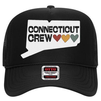 Connecticut Crew Hearts Cousins High Crown Mesh Back Trucker Hat