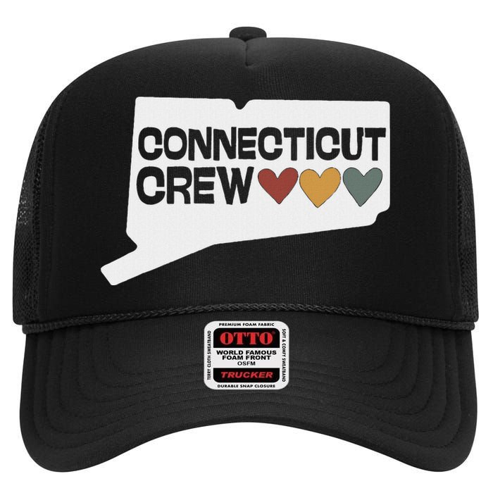 Connecticut Crew Hearts Cousins High Crown Mesh Back Trucker Hat