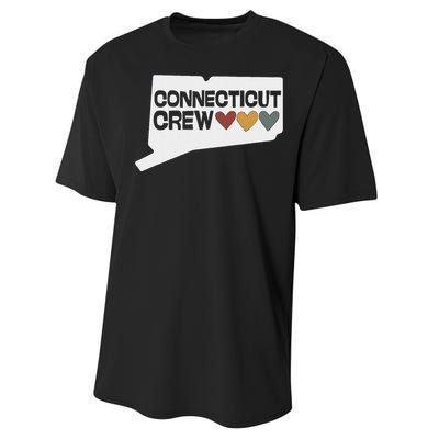 Connecticut Crew Hearts Cousins Performance Sprint T-Shirt