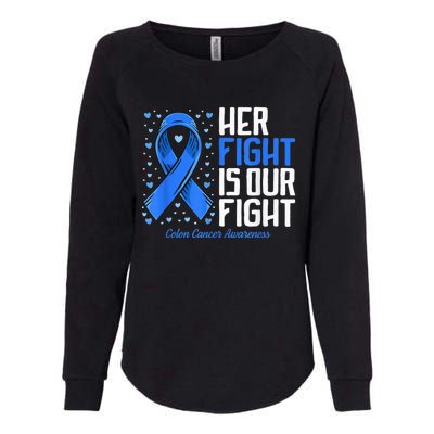 Colon Cancer Her Fight is our Fight Colon Cancer Awareness Womens California Wash Sweatshirt