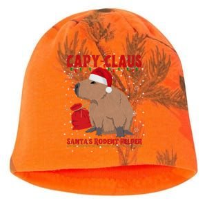 Capybara Christmas Holidays Funny Santa Xmas Capy Claus Kati - Camo Knit Beanie