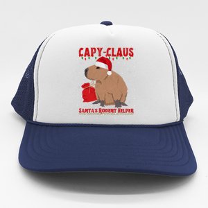 Capybara Christmas Holidays Funny Santa Xmas Capy Claus Trucker Hat