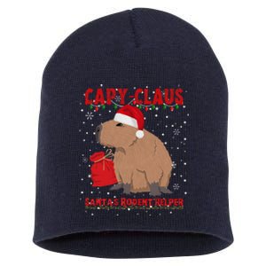 Capybara Christmas Holidays Funny Santa Xmas Capy Claus Short Acrylic Beanie