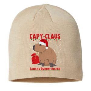 Capybara Christmas Holidays Funny Santa Xmas Capy Claus Sustainable Beanie