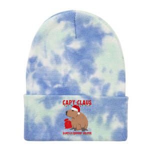 Capybara Christmas Holidays Funny Santa Xmas Capy Claus Tie Dye 12in Knit Beanie