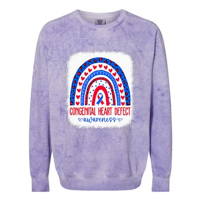 Chd Congenital Heart Defect Awareness Month Colorblast Crewneck Sweatshirt