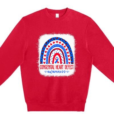 Chd Congenital Heart Defect Awareness Month Premium Crewneck Sweatshirt