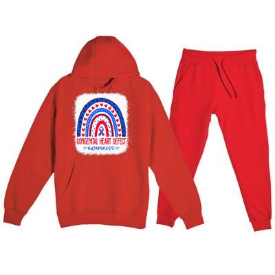 Chd Congenital Heart Defect Awareness Month Premium Hooded Sweatsuit Set