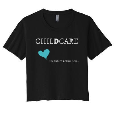 Childcare Women's Crop Top Tee