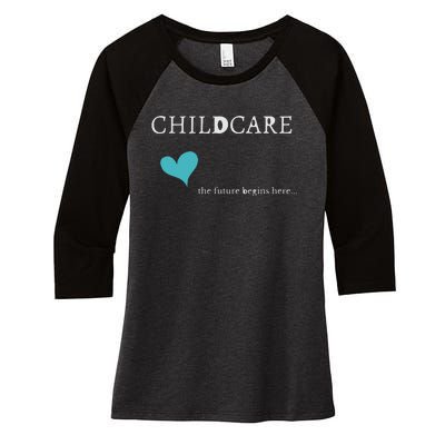 Childcare Women's Tri-Blend 3/4-Sleeve Raglan Shirt