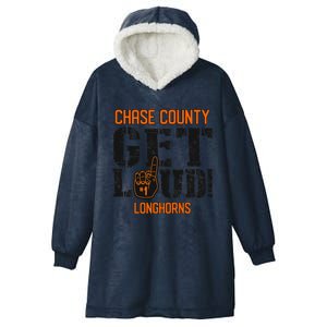 Chase County High School Get Loud Longhorns Hooded Wearable Blanket