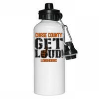 Chase County High School Get Loud Longhorns Aluminum Water Bottle