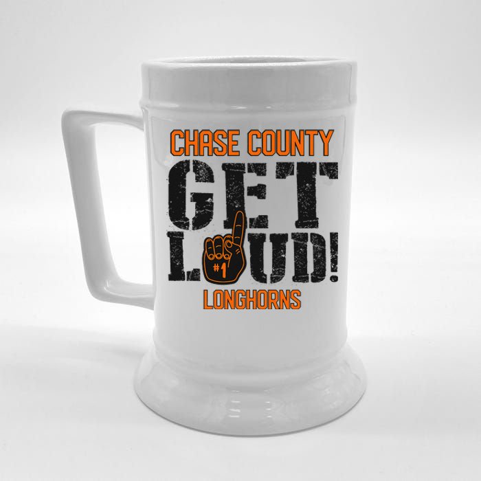 Chase County High School Get Loud Longhorns Beer Stein