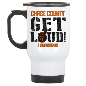 Chase County High School Get Loud Longhorns Stainless Steel Travel Mug