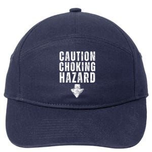 Caution Choking Hazard 7-Panel Snapback Hat