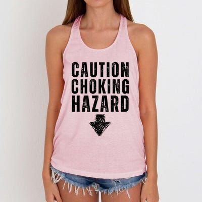 Caution Choking Hazard Women's Knotted Racerback Tank