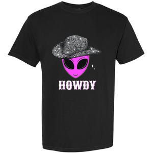 Cool Cowboy Hat Alien Howdy Space Western Disco Theme Garment-Dyed Heavyweight T-Shirt