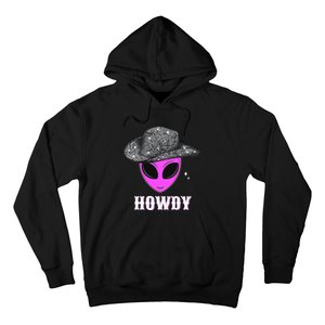 Cool Cowboy Hat Alien Howdy Space Western Disco Theme Hoodie